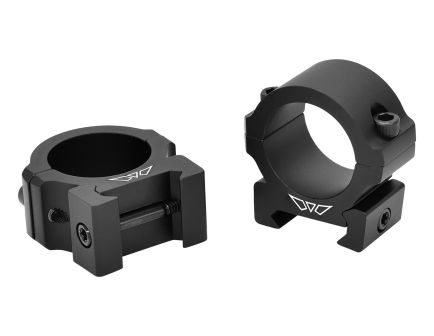 Warne Vapor Horizontal 1" Ring Set, Matte Black - V600M