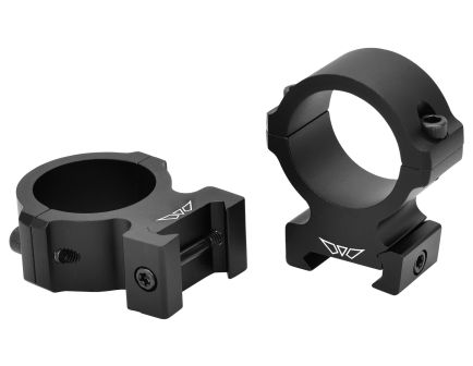 Warne Vapor Horizontal 30mm Ring Set, Matte Black