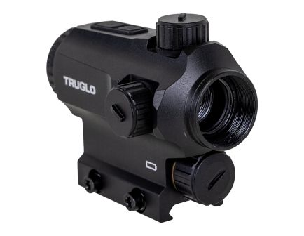 Truglo PR1 Prism, Red Dot, 1X25, 6 MOA Red Dot with Outer Ring, Black, Includes Lens Covers