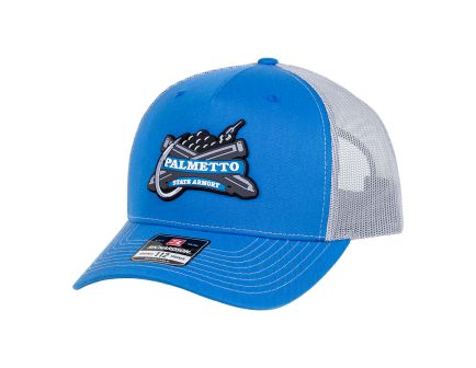 PSA PVC Fishing Patch Richardson 5 Panel Trucker Hat -  Carolina Blue
