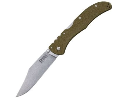 Cold Steel Range Boss Folding Knife Clip Point OD Green - Durable, Lightweight and Reliable Handle - CS-20KR7