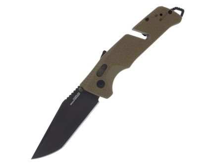 SOG Knives Trident AT Folding Knife Tanto Flat Dark Earth - for Heavy Duty Use - SOG-11-12-12-41