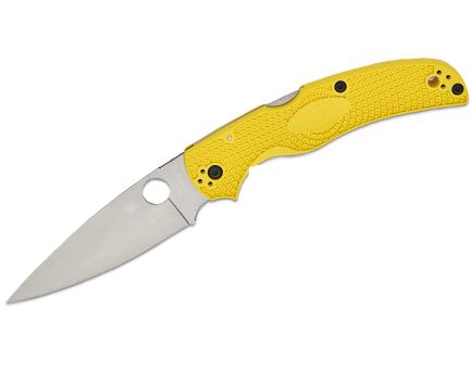 Spyderco Native Chief Lightweight Salt Folding Drop Point Knife, Yellow - C244PYL