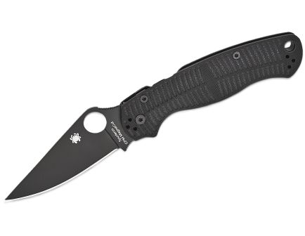 Spyderco Para Military 2 Salt Folding Clip Point Knife, Black - C81GMCBKP2