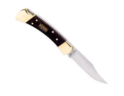 Buck 110 Hunter 60th Anniversary Folding Clip Point Knife, Ebony Wood - 0110BRS60TH-B