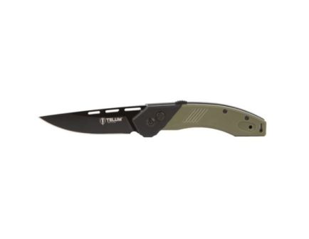 Telum Tactical Scorch Folding Knife Drop Point, OD Green