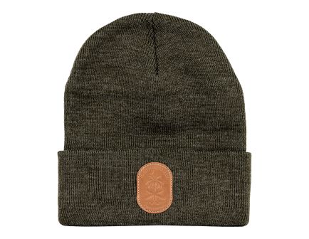 PSA Acrylic Beanie w/ Patch, Olive Heather