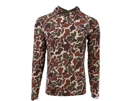 PSA Performance Hoodie with Logo, Vintage Marsh Camo