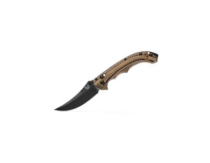 Benchmade Mini Bedlam Folding Scimitar Knife, Coyote/Black - 865BK-01