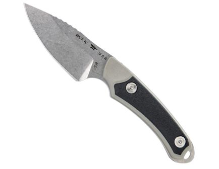Buck Alpha Scout Select Fixed Blade Drop Point Knife, Gray - 0662GYS-C