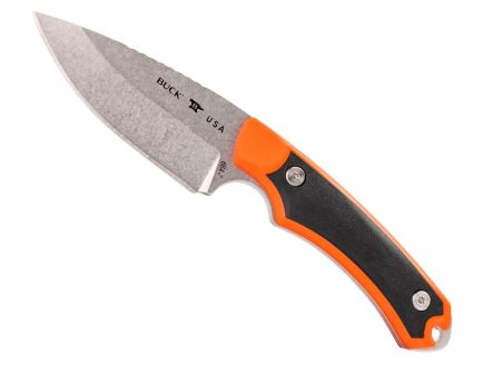 Buck Alpha Hunter Select Fixed Blade Drop Point Knife, Orange - 0664ORS-C