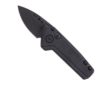 Buck Mini Deploy Auto Folding Drop Point Knife, Blackout - 0839BKS-B