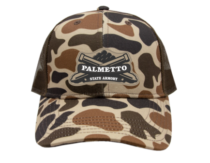 PSA Mesh Back Cap w/Cannon Logo Patch, Brown Camo