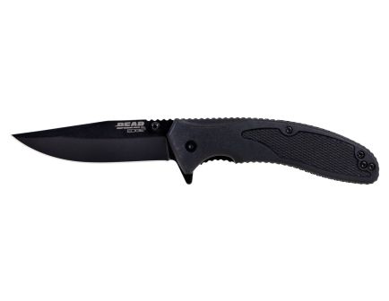 Bear & Son 4 1/2" Sideliner Assisted Opener Black Zytel - 71106