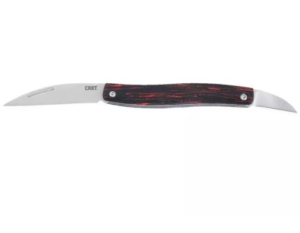 CRKT Forebear Slip Joint Folding Knife Wharncliffe, Black/Red