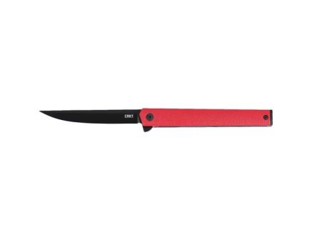 CRKT CEO Flipper Folding Knife Drop Point, Red