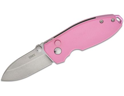 CRKT Squid Button Lock Folding Knife Drop Point, Rose