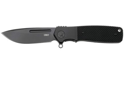 CRKT Homefront Compact Folding Drop Point Knife, Black - K245KKP