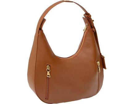 Bulldog Cases Hobo Style Shoulder Bag Polyurethane, Cognac