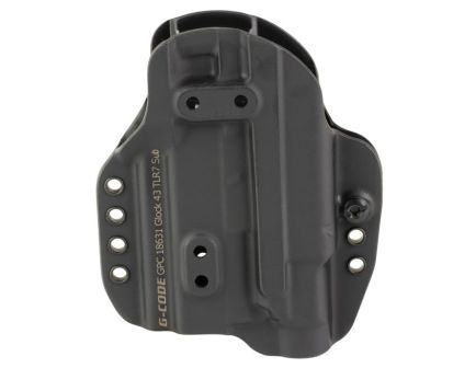 G-Code GPC Prime Carry Glock 43x MOS IWB/OWB Ambidextrous Kydex Holser, Black