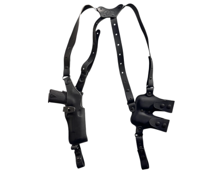 1791 Gunleather Nakatomi Special Glock G17 Shoulder Vertical Holster Right Steerhide Leather, Stealth Black