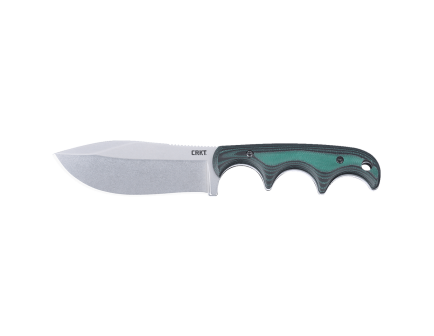 CRKT Minimalist Nessmuk Fixed Blade Clip Point Knife, Green/Black - 2376C