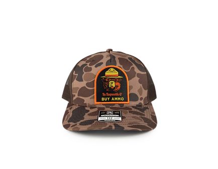 Nine Line 2A Bear 5-Panel Richardson Trucker Hat, Camo Brown