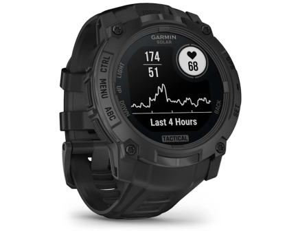 Garmin Instinct 3 Tactical Edition 45mm Solar, Black With Black Band
