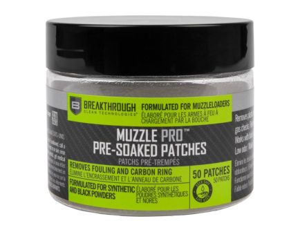 Breakthrough Clean Muzzle Pro 2.75" x 2.38" Round Pre-Soaked Cleaning Patch - BT-MZ-SCP