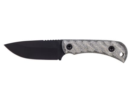 Half Face Blades CAVNER JR. S45VN Steel with Armor Black Finish/Micarta Grips