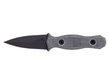 Half Face Blades Trident Fixed Blade Knife Gray Micarta (3" Black Cerakote)