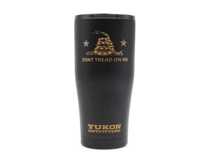 Yukon Outfitters 20 oz Freedom Tumbler, Don't Tread on Me, Black/Copper - YO20DTMB