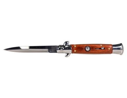 Master Cutlery Stilleto OTF Spear Point Knife, Red Wood - GSE-30L
