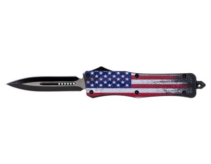 Master Cutlery American Flag RWB Spear Point OTF Knife, RWB - KN-8110AF