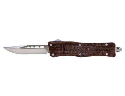 Master Cutlery Wood Grain Drop Point OTF Knife 6.75" - OTF675WG