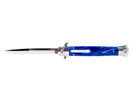 Master Cutlery Stilleto OTF Spear Point Knife, Blue Pearl - PK-49