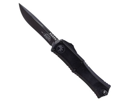Microtech Hera II Mini Recurve Tactical OTF Drop Point Knife, Black - 1705M-1T