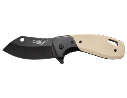Camillus Chonk Folding Cleaver Knife, Tan - CAM-19602