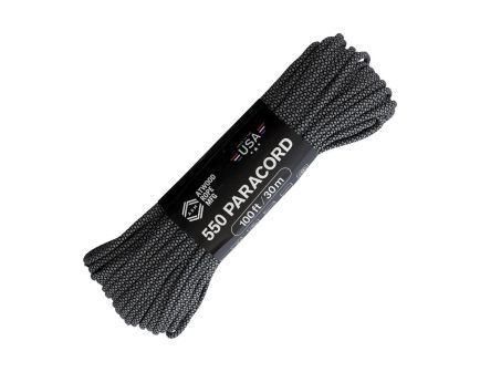 Atwood Parachute Cord 100 ft, Black/Gray Diamonds