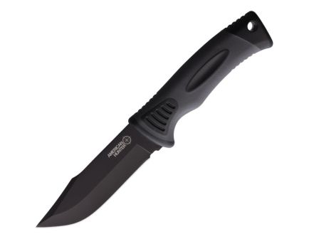 American Hunter 031 Fixed Blade Drop Point Knife, Black - AH031