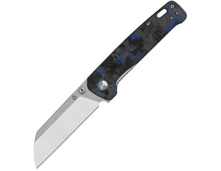 QSP Penguin Folding Sheepsfoot Knife, Blue Carbon Fiber - QS130V2E1