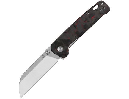QSP Penguin Folding Sheepsfoot Knife, Red Carbon Fiber - QS130V2F1
