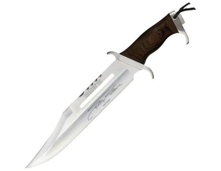 Rambo Knives Mini Rambo III Fixed Blade Clip Point Knife, Brown - RB9433