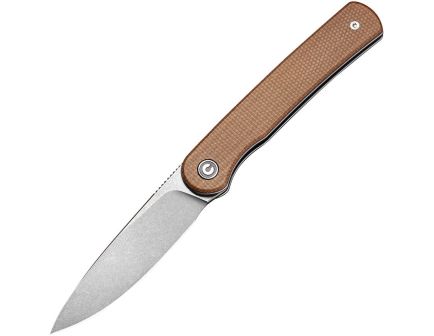 Civivi Stylum Drop Point Slipjoint Knife, Brown - CIVC20010BA