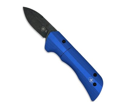 Templar Knife California Legal Auto Assisted Drop Point Knife, Blue - CAA-AHB-32-1