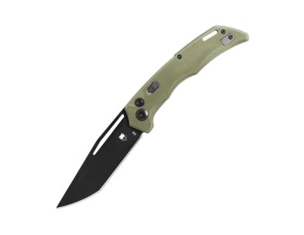 CobraTec Knives Koa Folding Tanto Knife, Green - CTKOAODGTNS