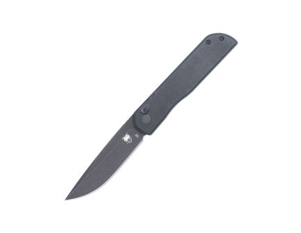 CobraTec Knives Prowler Folding Drop Point Knife, Black - CTPLRBLKBLDNS