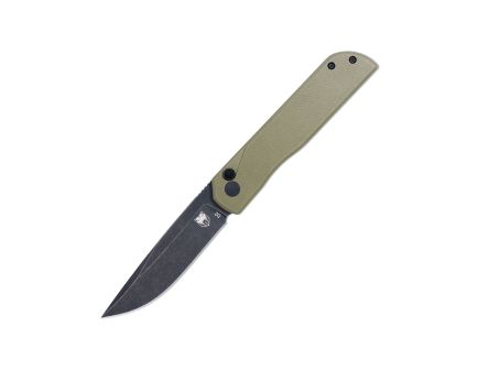 CobraTec Knives Prowler Folding Drop Point Knife, OD Green - CTPLRODGBLDNS