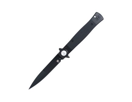 CobraTec Knives Stilleto Folding Spear Point Knife, Black - CTSTLBLG1OBLKBLK