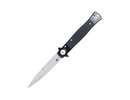 CobraTec Knives Stilleto Folding Spear Point Knife, Black - CTSTLBLG10BLKSTN